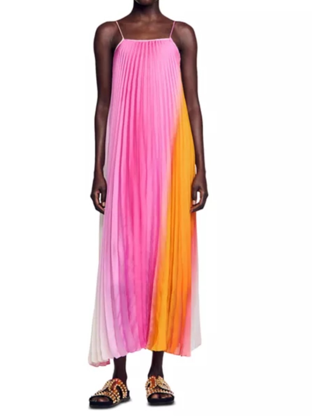 Sandro pleated multi dress